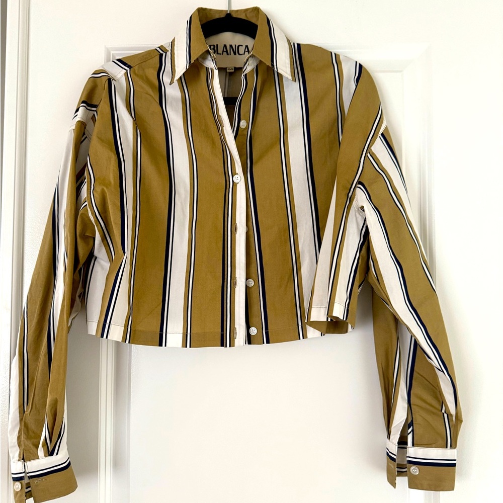 Blanca crop button down